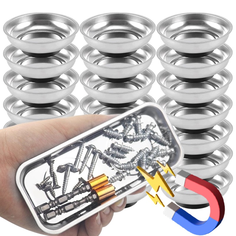 Magnetic Parts Tray - 磁気パーツトレイ 磁気ボウル ネジ・ナット・ボルト収納用 ツールオーガナイザートレイ 自動車修理用 ハードウェア収納アクセサリー