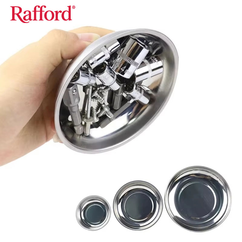 Magnetic Parts Tray - ラフォード磁気トレイ円形ネジ収納ボウル3インチ/4インチ/6インチステンレス鋼ツール、自動吸着パッドツール、ドライバービット用