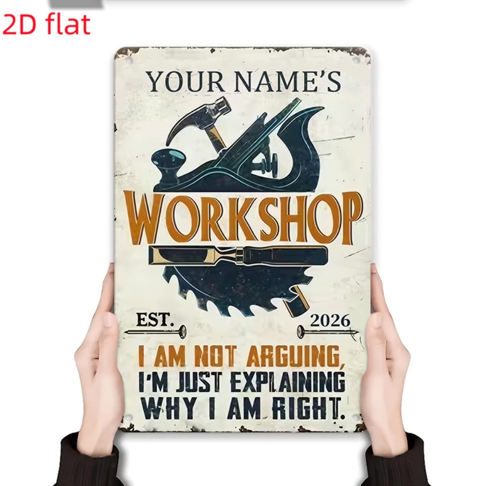 [2Dフラット] 1個 カスタムネームワークショップメタルサ - Workshop Tools Name のレビューと価格