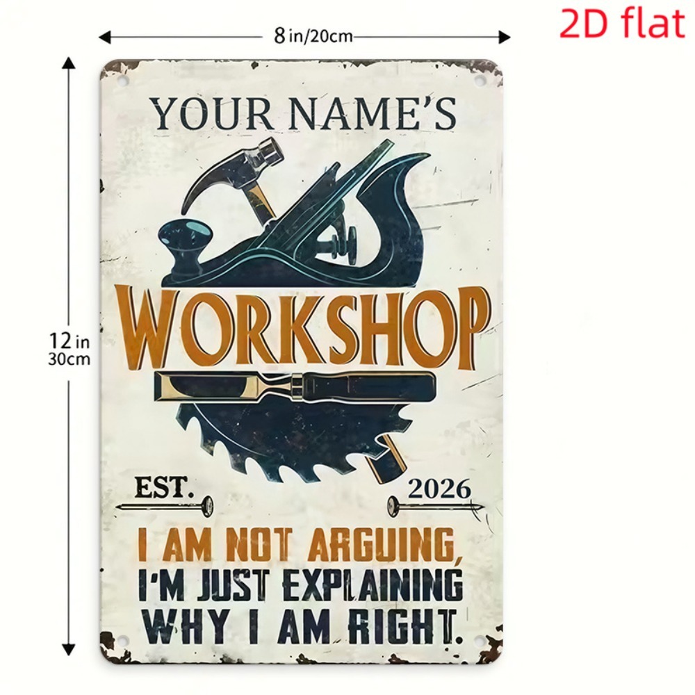 [2Dフラット] 1個 カスタムネームワークショップメタルサ - Workshop Tools Name のレビューと価格