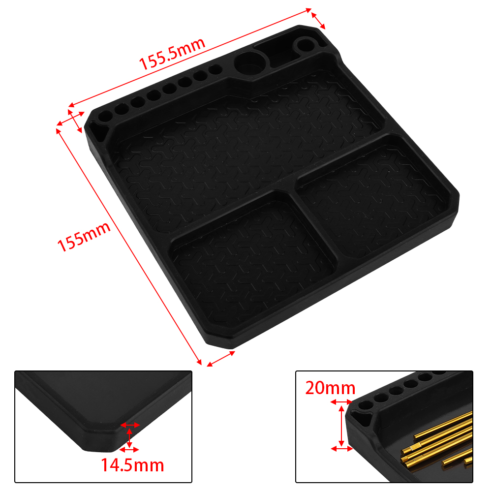 磁気シリコンパーツトレイ RCネジ収納オーガナイザー マルチ - Magnetic Parts Tray のレビューと価格