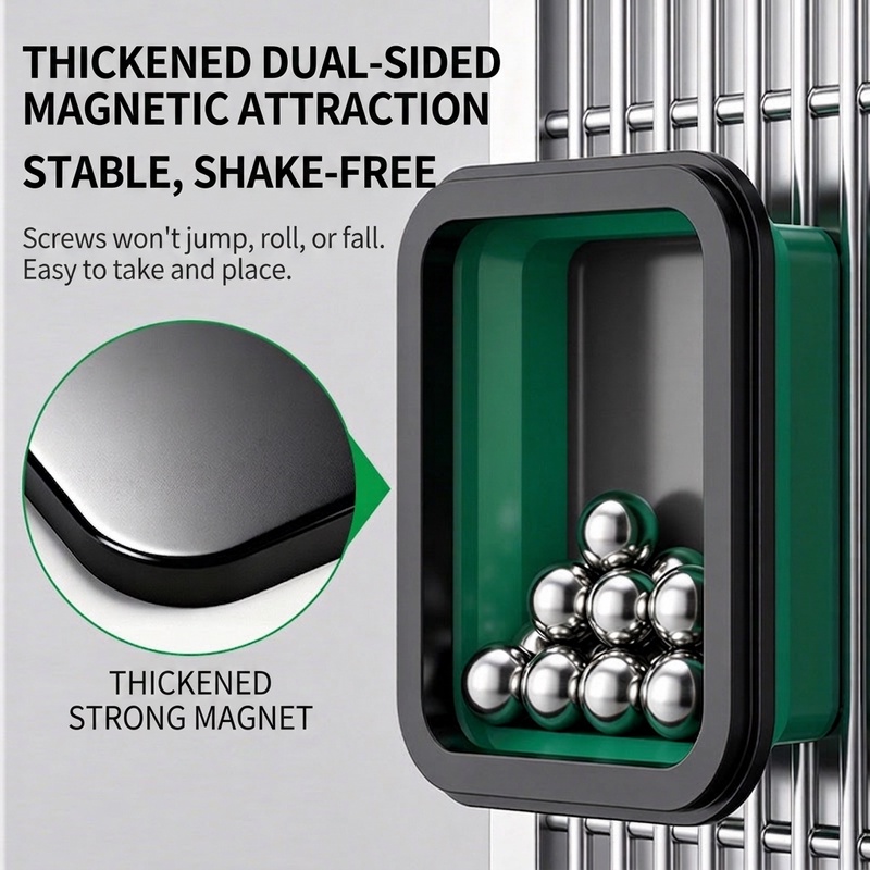 磁気穴あきプレート壁掛け式整理ツール収納システム、コンパート - Magnetic Parts Tray のレビューと価格