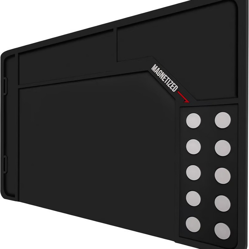 清掃用マット　磁石付きドット加工で滑り止め効果があり、パーツ - Magnetic Parts Tray のレビューと価格
