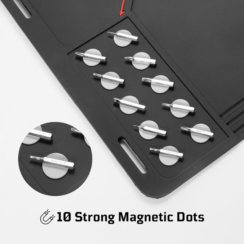 清掃用マット　磁石付きドット加工で滑り止め効果があり、パーツ - Magnetic Parts Tray のレビューと価格