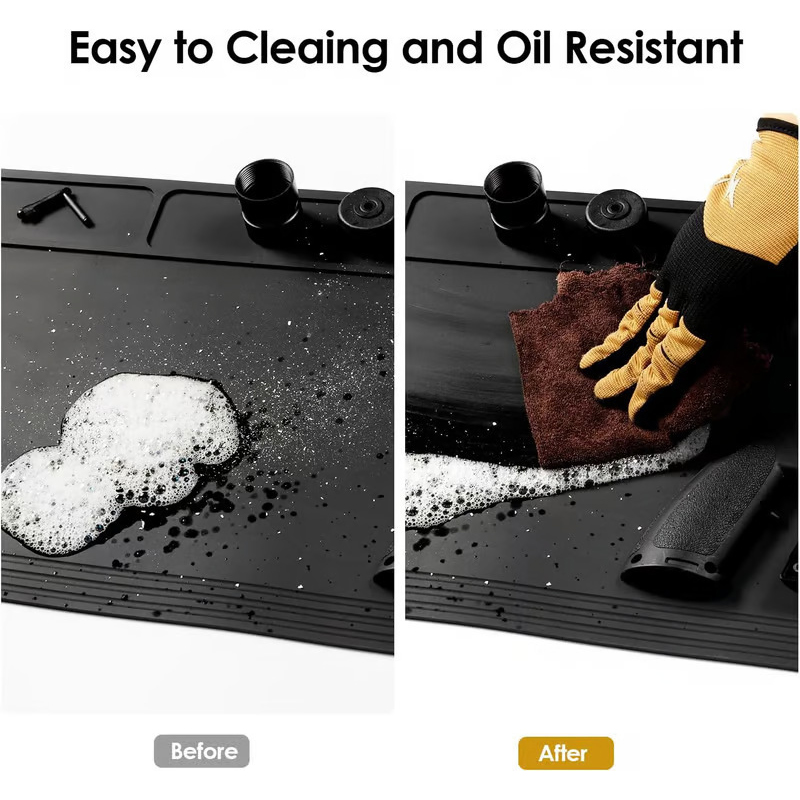 清掃用マット　磁石付きドット加工で滑り止め効果があり、パーツ - Magnetic Parts Tray のレビューと価格