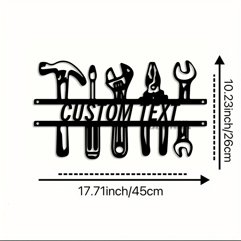 DIY インダストリアルスタイルの鉄製ウォールアート、カスタ - Workshop Tools Name のレビューと価格