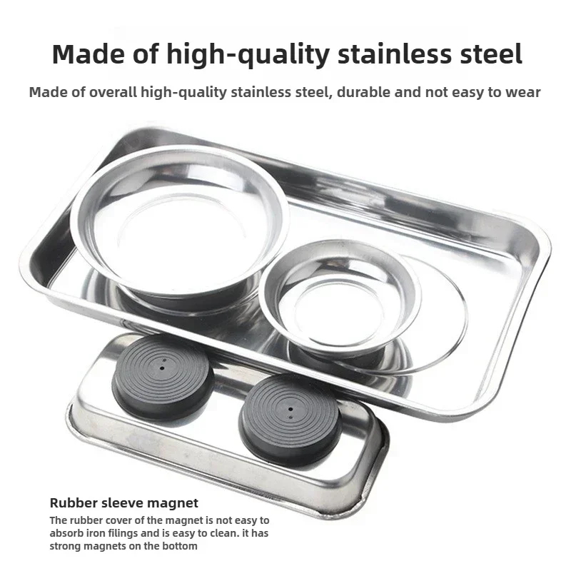 丸型/四角型磁気ボウル、耐久性のある磁気ステンレス鋼製パーツ - Magnetic Parts Tray のレビューと価格
