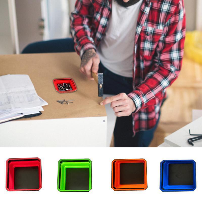 カラースクエアシリコン折りたたみ式磁気パーツトレイ強力磁気ハ - Magnetic Parts Tray のレビューと価格