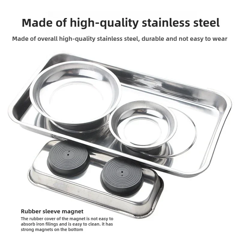 正方形の磁気ボウル、耐久性があり、磁気ステンレス鋼製の部品ト - Magnetic Parts Tray のレビューと価格