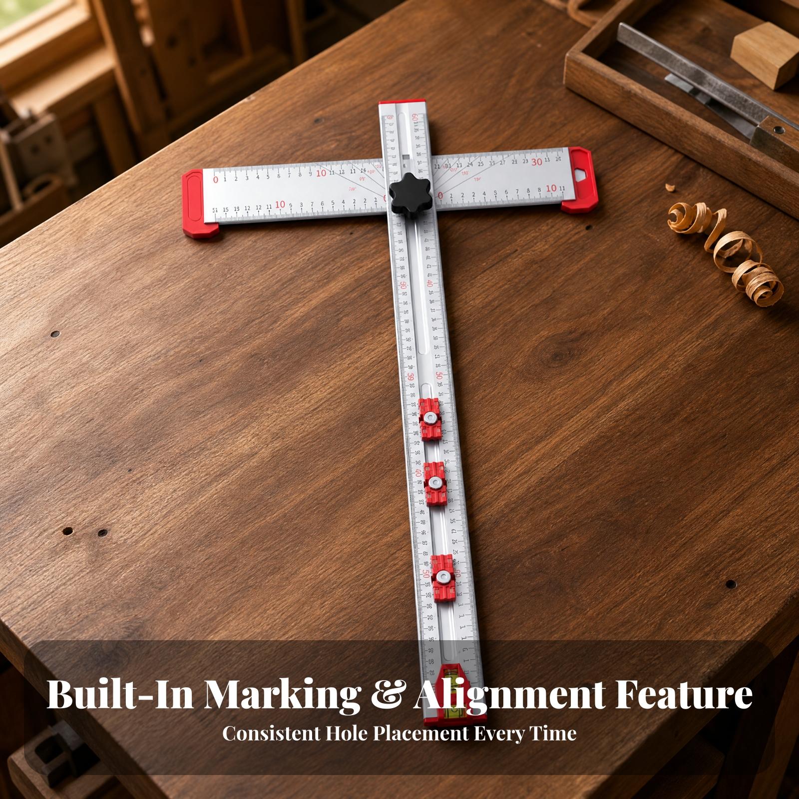 アルミ合金製多機能T定規、気泡水準器付き、木工測定・マーキン - Marking Tools In Workshop のレビューと価格