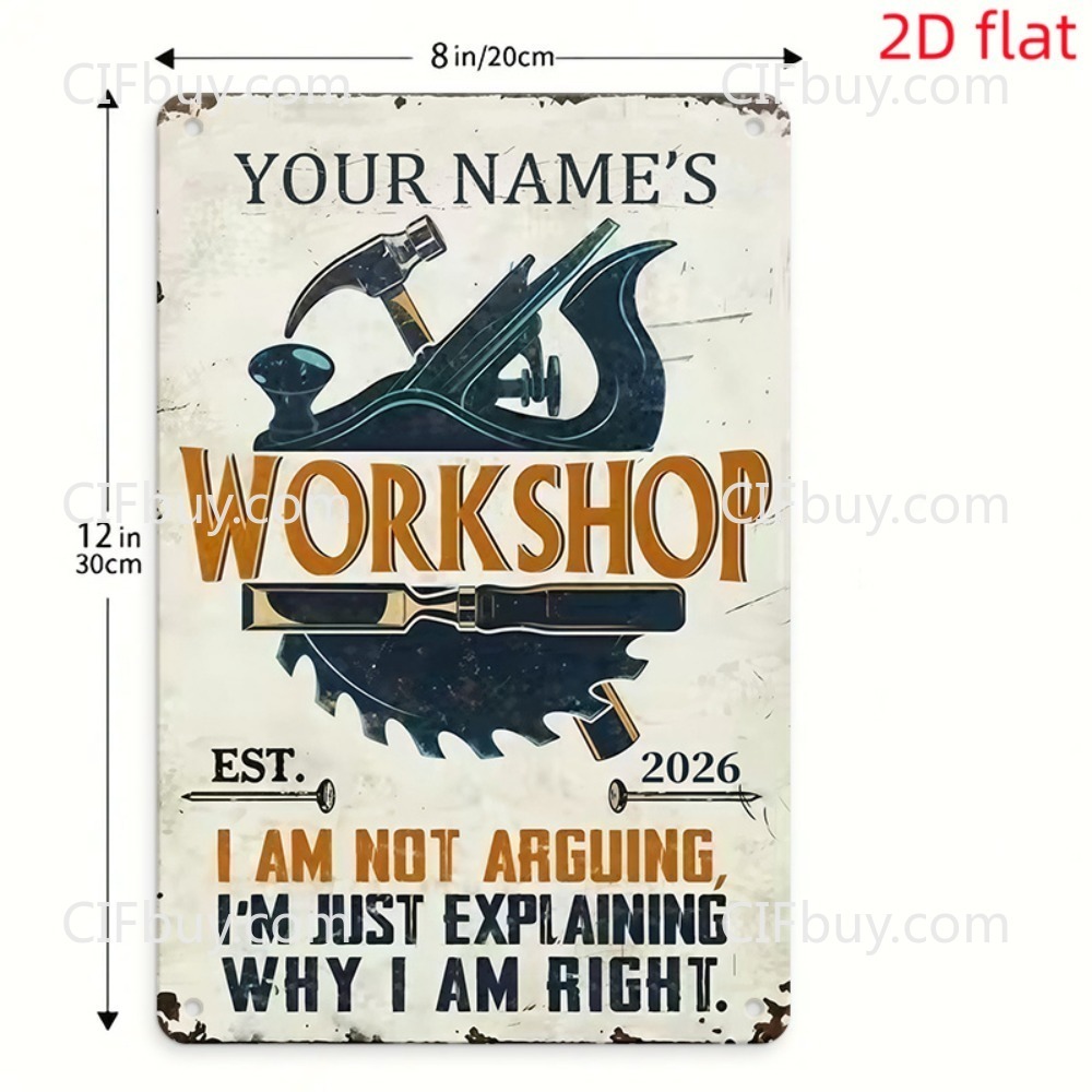 2Dフラットカスタムネームワークショップ大工道具ヴィンテージ - Workshop Tools Name のレビューと価格